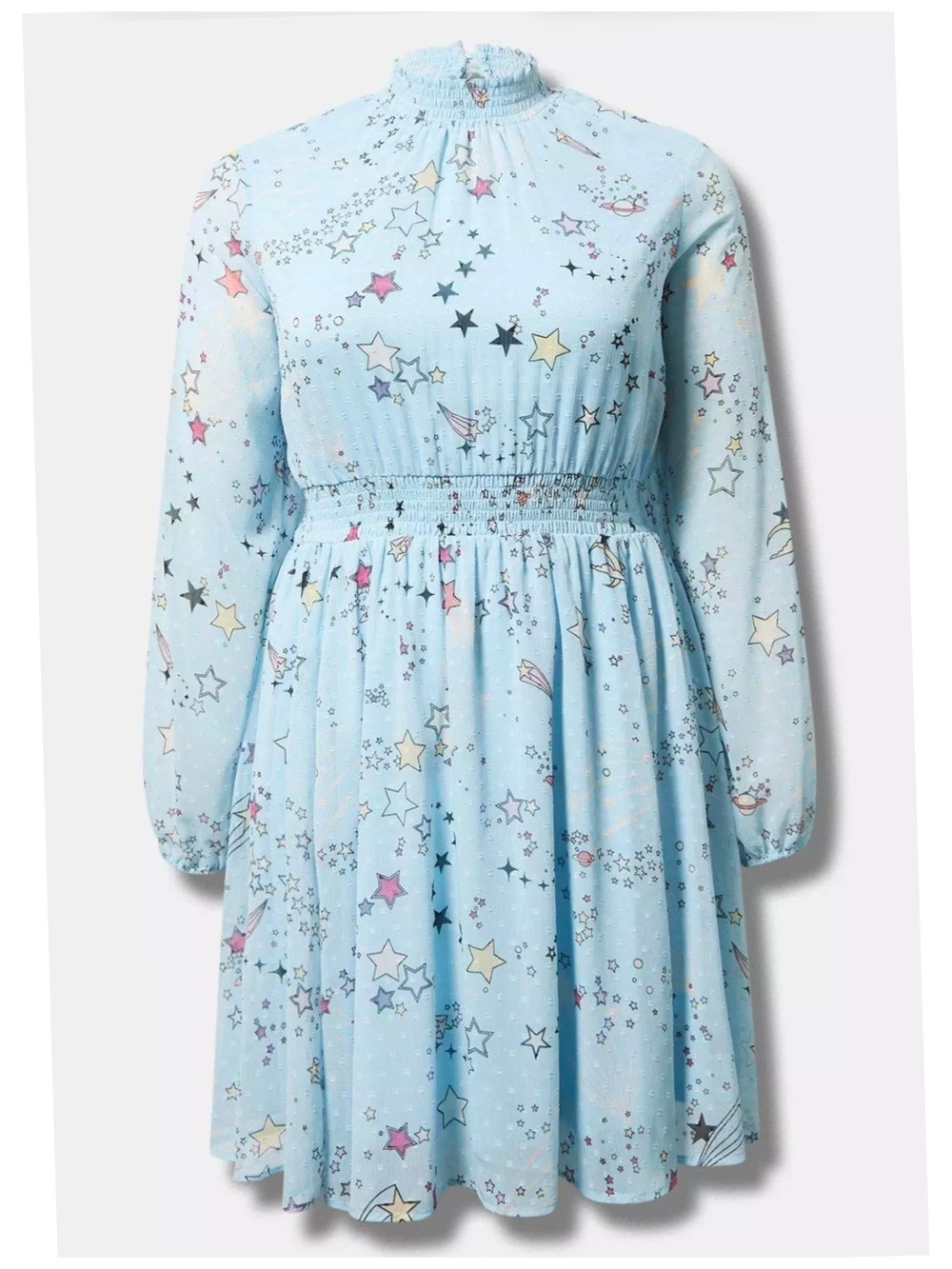 torrid Light Blue Star Print Midi Dress - Picture 8 of 10